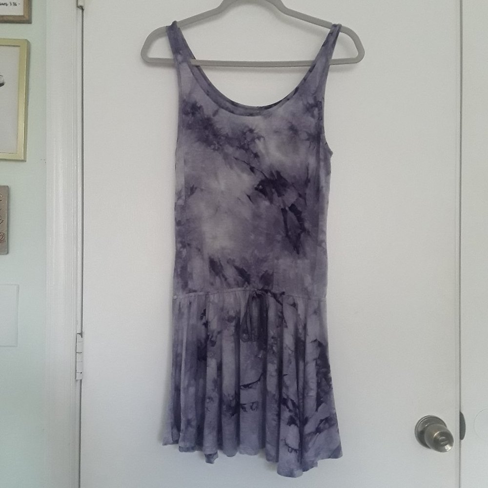 Color thread Purple tie-dye tunic